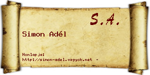 Simon Adél névjegykártya